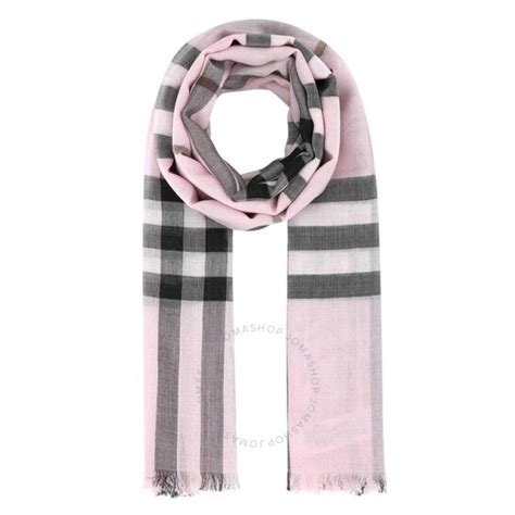 Burberry Giant Gauze Check Wool And Silk Blend Scarf 